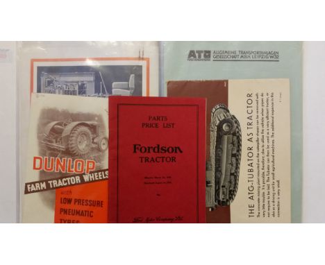 AGRICULTURE, selection of ephemera, inc. brochures, leaflets, letterheads; Allis-Chalmers Crawler Tractor, The ATG-Tubator AS