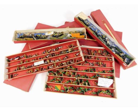 LEAD SOLDIERS. A quantity of hand-painted 1/35 scale lead soldiers. Early 19th century French Imperial Guard, Infantry & Cuir