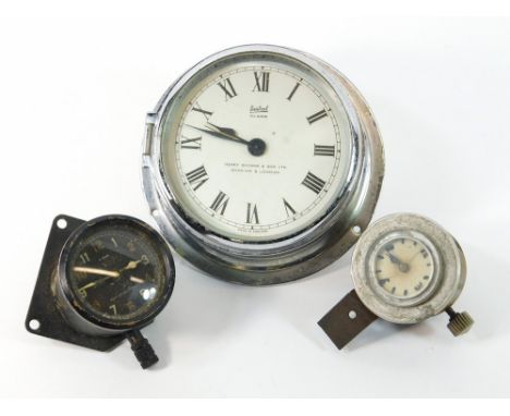 COCKPIT CLOCK ETC. An RAF/Air Ministry cockpit clock. The black dial with MK.IIC on the left hand side & Ref. No.6A/1104. (No
