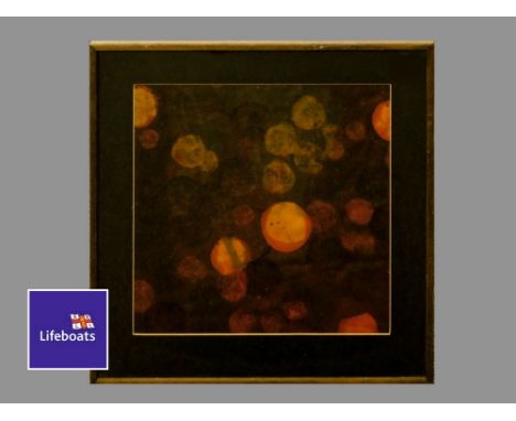 JESSICA COOPER. 'When you are here'. Paint & collage on fabric. Signed, titled & dated December 1988 to the reverse. Collecto
