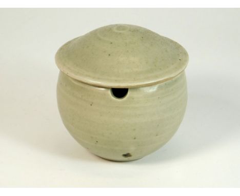 LEACH STANDARD WARE. A Leach Pottery Standard Ware celadon glaze preserves jar. Pottery mark.  Please note that all items in 