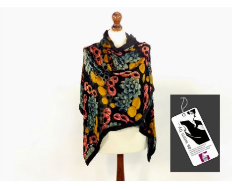 DEVORE SCARF. An early 20th century devore silk scarf. 90 x 133cm. (The property of Jean Shrimpton).  Please note that all it
