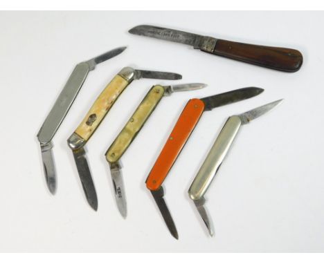 PENKNIVES. Six various penknives including Sheffield Makers, Richards, John Watts & George Wolstenholm (2). Also, a Real Lamb