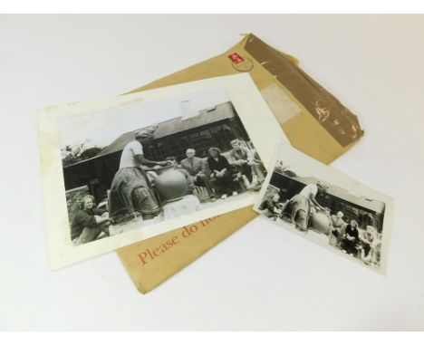 LADI KWALI. Two photographic prints of Ladi Kwali making a water jar at the Wenford Bridge Pottery in 1962 watched by Bernard