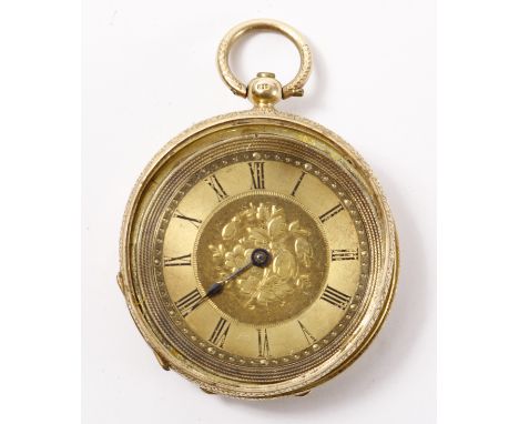 Ladies continental gold pocket watch stamped K18 approx 42.4gm   Condition Report   Click here for further images, condition,