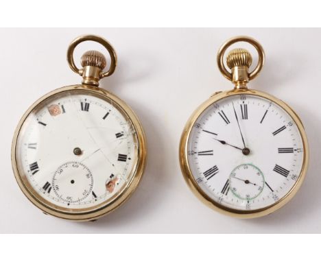 Gold-plated pocket watch stamped 1881 and one other   Condition Report   Click here for further images, condition, auction ti