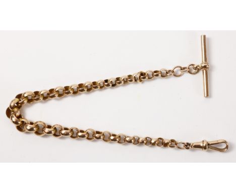 Victorian rose gold Albert watch chain stamped 9c approx 17gm   Condition Report   Click here for further images, condition, 