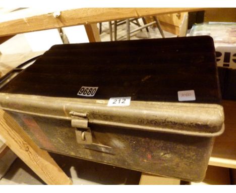 Metal tool box with contents 