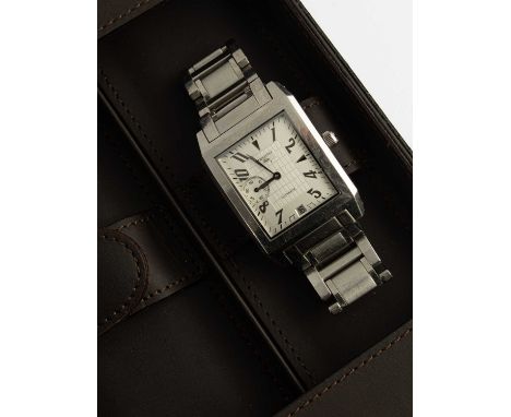 A gentleman's stainless steel cased Zenith wristwatch, Port Royal Elite V, the rectangular 22mm x 26mm dial with date at 6 o'