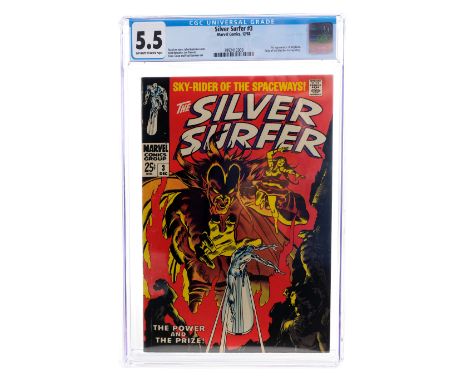 MARVEL COMICS - Silver Surfer No. 3 CGC 5.5Silver Surfer no. 3 CGC 5.5 published by Marvel Comics in December 1968. The issue