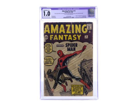 MARVEL COMICS - Amazing Fantasy No. 15 CGC 1.0 (R)Amazing Fantasy No. 15 CGC 1.0 (R) published by Marvel Comics in August 196