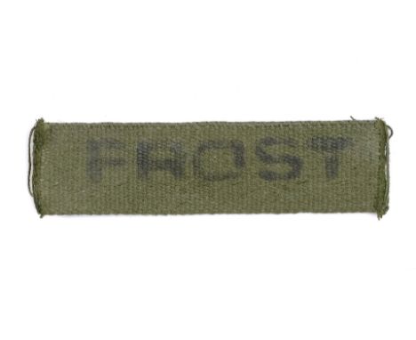 ALIENS - Pvt. Frost's (Ricco Ross) USCM Name TagPvt. Frost's (Ricco Ross) USCM name tag from James Cameron's sci-fi horror se