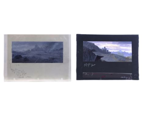 WILLOW - Hand-Illustrated and Printed Distant Nockmaar Castle Matte Painting Concept ArtworksHand-illustrated and printed mat