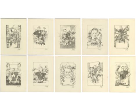 THE LAST ACTION HERO - Set of 10 Hand-Drawn Drew Struzan Poster Concept Sketches10 poster concept sketches hand-drawn by Drew