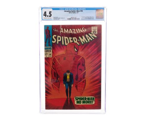 MARVEL COMICS - The Amazing Spider-Man No. 50 CGC 4.5The Amazing Spider-Man no. 50 CGC 4.5 published by Marvel Comics in July