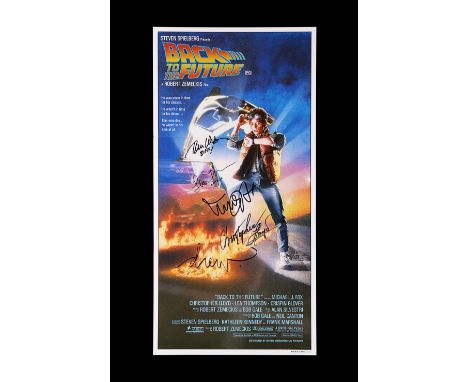 BACK TO THE FUTURE - Michael J. Fox, Christopher Lloyd, Tom F. Wilson, Lea Thompson and Drew Struzan-Autographed Australian D