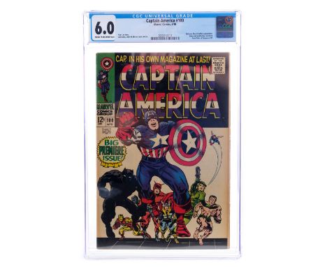 MARVEL COMICS - Captain America No. 100 CGC 6.0Captain America no. 100 CGC 6.0 published by Marvel Comics in April 1968. The 