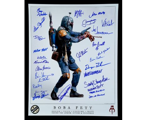 STAR WARS: THE EMPIRE STRIKES BACK (1980) - Crew-Signed Boba Fett PrintA crew-signed print of Boba Fett from Irvin Kershner's
