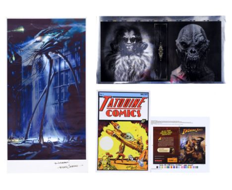 VARIOUS PRODUCTIONS - J.W. Rinzler Collection: Mitch Hallock-Signed Tatooine Comics Litho and Ryan Church-Signed War of the W