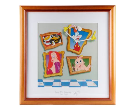 WHO FRAMED ROGER RABBIT (1988) - Charles Fleischer-Signed Framed "Framed Again" Hand-Painted Character Sericel No. 5/250 with
