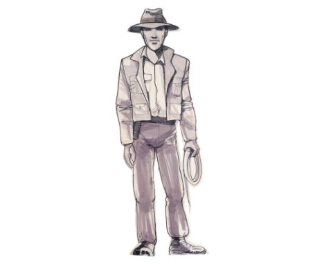 INDIANA JONES AND THE LAST CRUSADE - Hand-Drawn Industrial Light &amp; Magic (ILM) Indiana Jones Scale Reference Cut-OutA han
