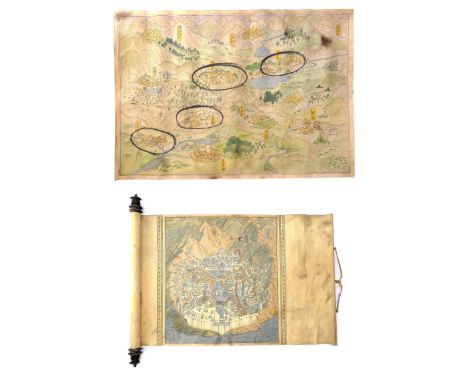 LAST AIRBENDER, THE - Pair of Fire Nation and Northern Water Tribe MapsTwo Fire Nation and Northern Water Tribe maps from M. 