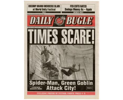 SPIDER-MAN - "Time Scare!" Daily Bugle Newspaper CoverA Daily Bugle newspaper cover headlined "Times Scare!" from Sam Raimi's