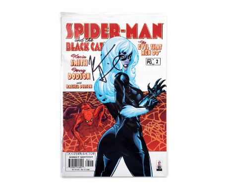 MARVEL COMICS - Kevin Smith-Signed Spider-Man and the Black Cat No. 2 with 43 Marvel Super-Hero and Horror Silver and Bronze 