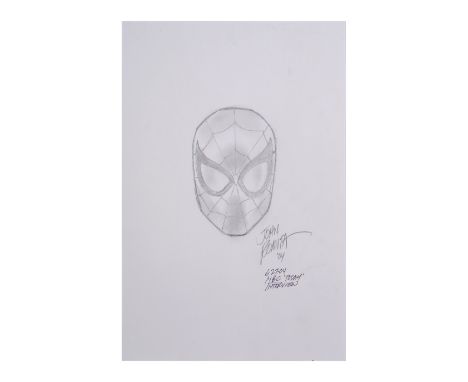 MARVEL COMICS&nbsp;- Hand-Drawn John Romita, Sr. Spider-Man Head from 2004 NBC's Today EpisodeA Spider-Man head hand-drawn by