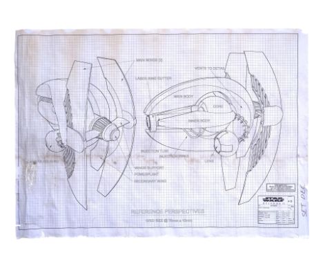 STAR WARS: ATTACK OF THE CLONES - Printed Production Sith Droid BlueprintA printed Sith droid blueprint from the production o