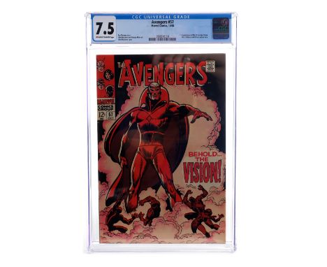 MARVEL COMICS - Avengers No. 57 CGC 7.5Avengers no. 57 CGC 7.5 published by Marvel Comics in October 1968. The issue was writ