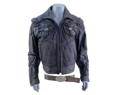 LOST IN SPACE - Major Don West's (Matt LeBlanc) Bloodied Leather Jacket and BeltMajor Don West's (Matt LeBlanc) leather jacke