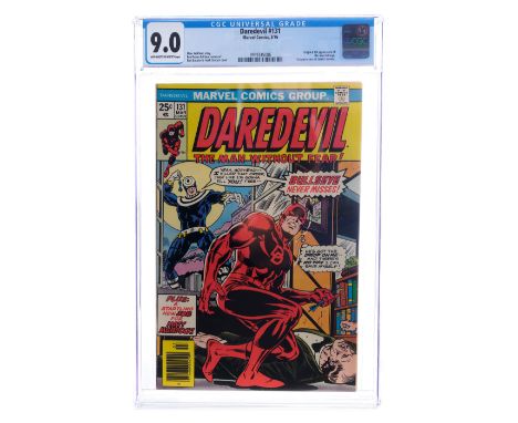 MARVEL COMICS - Daredevil No. 131 CGC 9.0Daredevil no. 131 CGC 9.0 published by Marvel Comics in March 1976. The issue was wr