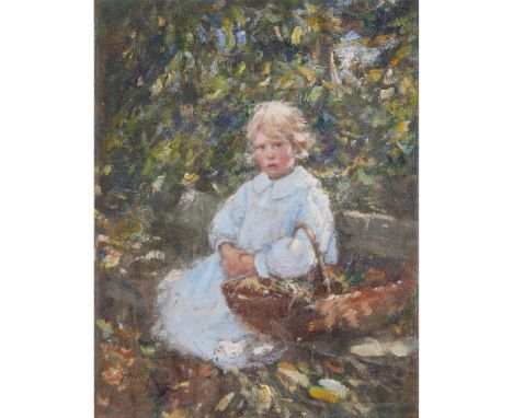 ROBERT GEMMELL HUTCHISON R.B.A., R.O.I., R.S.A., R.S.W. (SCOTTISH 1860-1936) THE YOUNG GARDENER Signed, oil on canvas(46cm x 