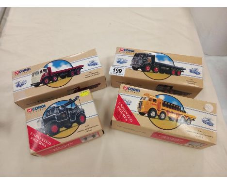 4 Corgi Classics, 979556 foden, 97971 foden, 97388 Scammell, 97334 Atkinson