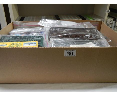30 plastic model aircraft kits. No boxes or instructions, unchecked