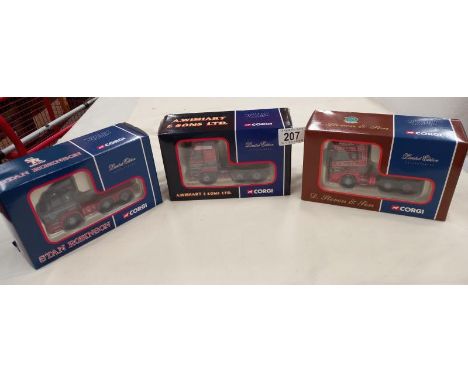 3 Corgi limited edition lorry cabs including CC12706, CC12417, CC12904 