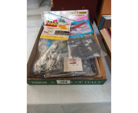 5 Aircraft model kits including Red star, Hawk and Novo