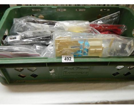 20 plastic model car kits. No boxes or instructions, unchecked. Various makers