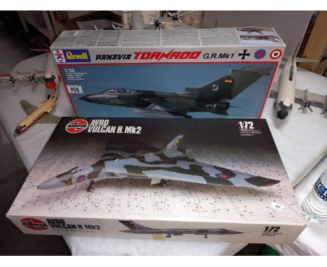 An Airfix Avro Vulcan and Revell Panavia tornado model kits