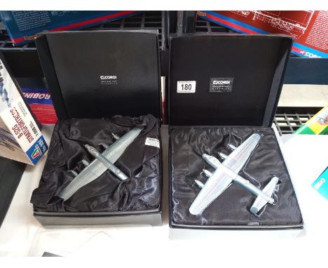 2 Corgi classics polished metal aircraft