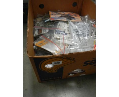 30 plastic aircraft model kits. No boxes or instructions and unchecked for completeness