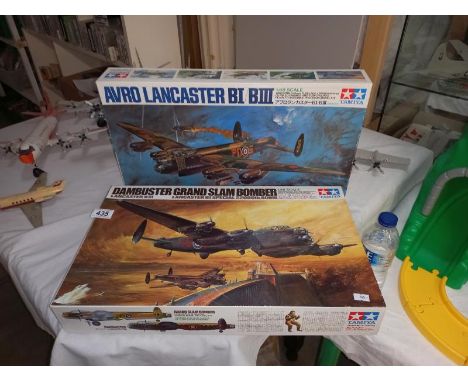 2 Tamiya avro Lancaster and Dam Busters grand slam bomber model aircraft kits 