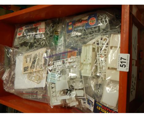30 Model car plastic kits. No boxes or instructions, unchecked