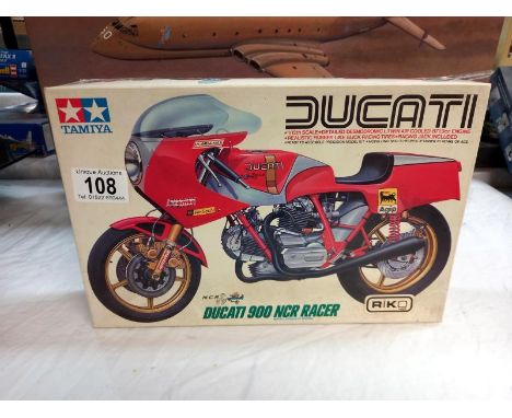 A boxed Tamiya Ducati 900 NCR racer kit no 1422. Looks complete, 1:12 scale