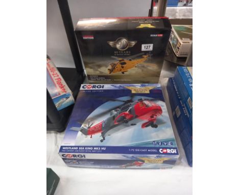 2 Corgi aviation archive AA33419, AA 33415 Sea King helicopters