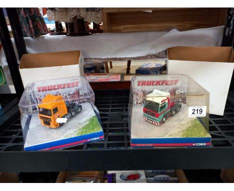 2 Corgi Truckfest tracker units, CC13218 DAF, CC13410 Man