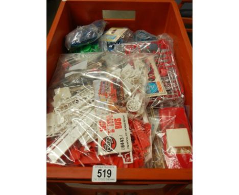 30 plastic model car kits. No boxes or instructions, unchecked