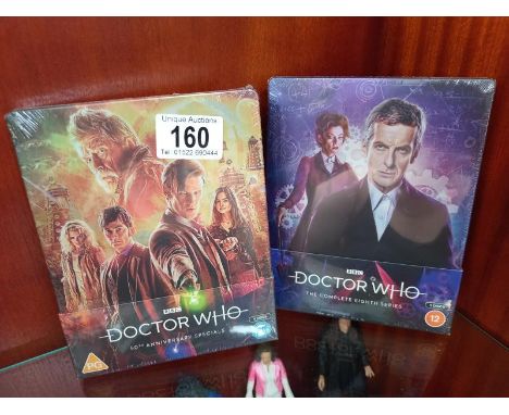 2 Doctor Who steel books (both sealed) 50th Anniversary specials &amp; the complete 8th series