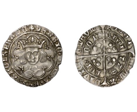 Henry VI (First reign, 1422-1461), Leaf-Trefoil issue, Class B, Groat, London, mm. cross IIIb on obv. only, trefoils after re